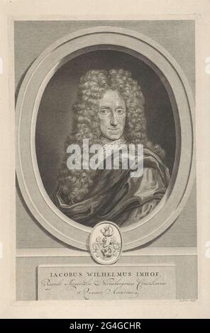 . PortraitBuste in oval to the left of Jacobus Wilhelmus Imhof ...