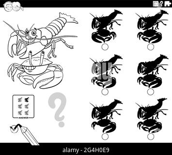 differences game with marine animals coloring page Stock Vector Image ...