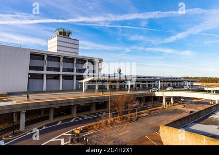 Jackson, MS - March 7, 2021: Jackson-Medgar Wiley Evers International Airport Stock Photo