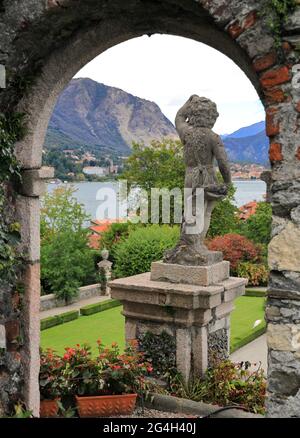 The gardens on the Isola Bella (Beautiful Island). Lake Maggiore, Italy, Europe. Stock Photo