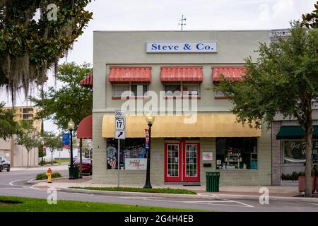 Sebring, FL, USA - June 18, 2021: Local shops Sebring FL USA Stock Photo