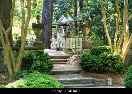 Historic Swan House gardens at the Atlanta History Center in Buckhead, Atlanta, Georgia. (USA) Stock Photo