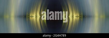 magical emerald green reflection abstract background panorama Stock Photo