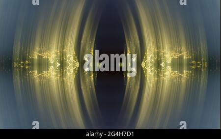 magical emerald green reflection of leaves abstract nature background Stock Photo