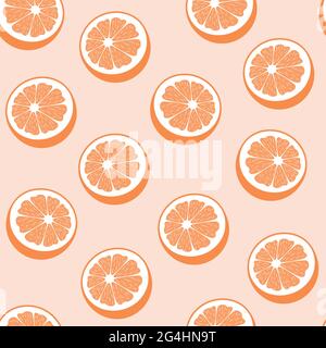 Fresh halves of citrus fruit on beige background Stock Vector