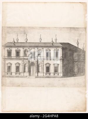 Casino of the Villa Giulia in Rome; Speculum Romanae Magnificentiae. View of the Villa Giulia casino facade. Stock Photo
