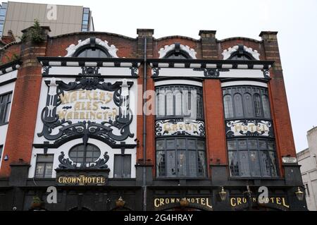 Art nouveau style Crown Hotel in Liverpool Stock Photo