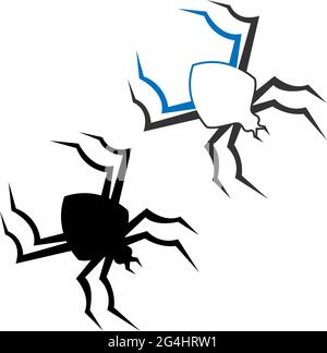 Spider logo icon design concept template illustration vector Stock Vector