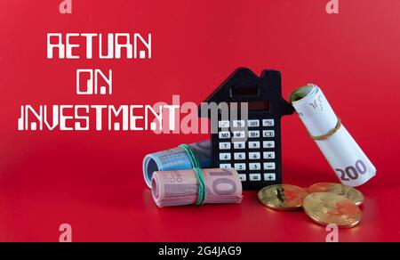 Return On Investment Concept. ROI can be lucrative when the investment in property is worthy Stock Photo