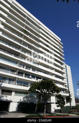 Los Angeles, California, USA 21st June 2021 A general view of atmosphere of actress Binnie Barnes former home/residence at Plaza Towers at 838 N. Doheny Drive on June 21, 2021 in Los Angeles, California, USA. Photo by Barry King/Alamy Stock Photo Stock Photo