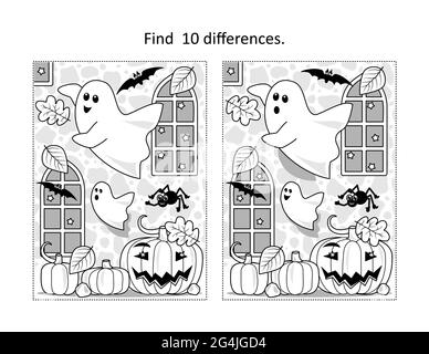differences educational game with kids playing in the park Stock Vector ...