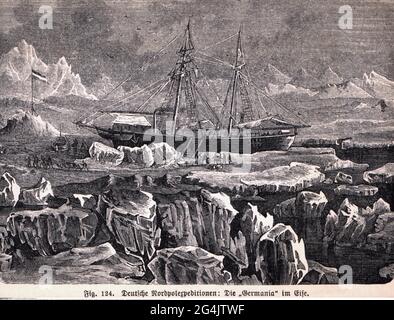 expedition, polar expedition, second German arctic expedition, 15.6.1869 - 11.9.1870, ARTIST'S COPYRIGHT HAS NOT TO BE CLEARED Stock Photo