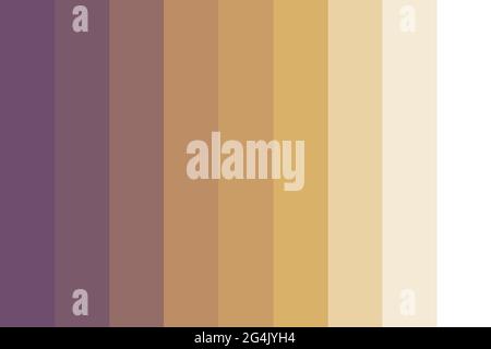2D illustration of a warm color palette ranging from dark purple