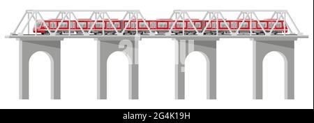 Skytrain Isolated on White. Stock Vector