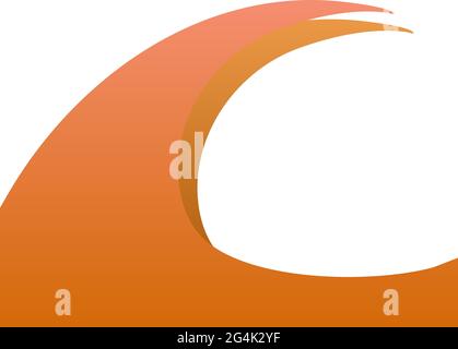 Abstract background of summer in orange, curve, gradation 078 Stock Vector
