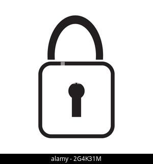 padlock icon symbol on white vector background Stock Vector
