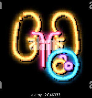 human lungs neon glow icon illustration Stock Vector