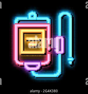 medical dropper neon glow icon illustration Stock Vector