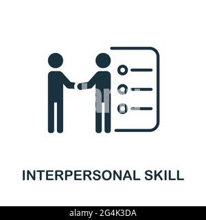 Interpersonal Skill icon. Monochrome simple element from soft skill collection. Creative Interpersonal Skill icon for web design, templates Stock Vector