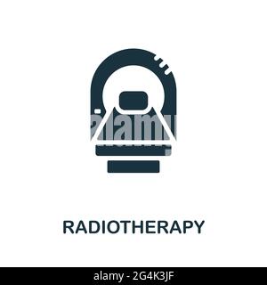 Radiotherapy icon. Monochrome simple element from therapy collection. Creative Radiotherapy icon for web design, templates, infographics and more Stock Vector