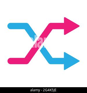 Redirect icon vector change direction symbolfor graphic design, logo, web site, social media, mobile app, ui illustration Stock Vector