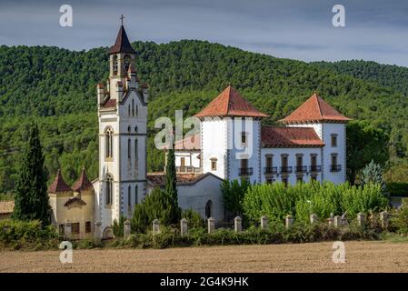 Church of the Roser of Palà de Torroella, in Navàs (Bages, Barcelona, Catalonia, Spain) ESP: Iglesia del Roser de Palà de Torroella en Navàs (España) Stock Photo