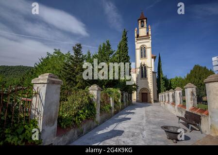 Church of the Roser of Palà de Torroella, in Navàs (Bages, Barcelona, Catalonia, Spain) ESP: Iglesia del Roser de Palà de Torroella en Navàs (España) Stock Photo