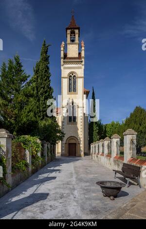 Church of the Roser of Palà de Torroella, in Navàs (Bages, Barcelona, Catalonia, Spain) ESP: Iglesia del Roser de Palà de Torroella en Navàs (España) Stock Photo