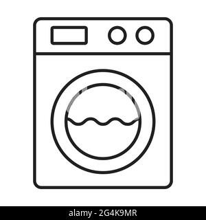 washing machine icon vector for graphic design, logo, web site, social media, mobile app, ui illustration Stock Vector