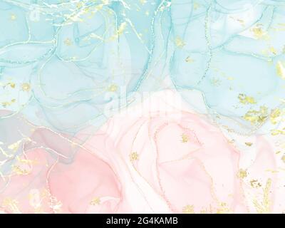 Abstract alcohol ink texture marble style background. EPS10 vector illustration design. Stock Vector
