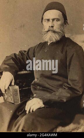 Portrait of Ahmed Cevdet Pasha (1822-1895), Second Half of the 19th cen. Private Collection. Stock Photo