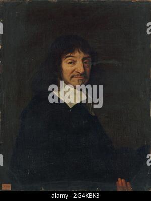 Portrait of the philosopher Ren&#xe9; Descartes (1596-1650). Found in the collection of Mus&#xe9;e Carnavalet, Paris. Stock Photo