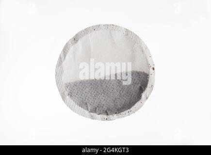 A close up of a round tea bag Stock Photo
