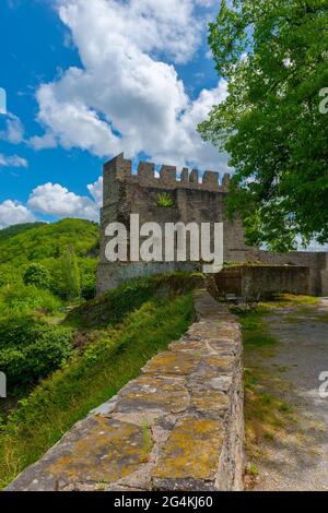 Sterrenberg Castle in Kamp-Bornhofen, UpperMiddle Rhine Valley, UNESCO World Heritage, Rhineland-Palatinate, Germany Stock Photo