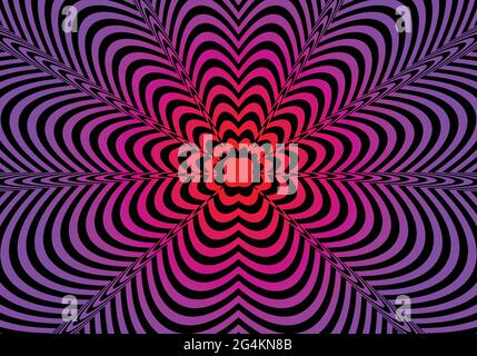 Abstract floral psychedelic background. Stock Vector