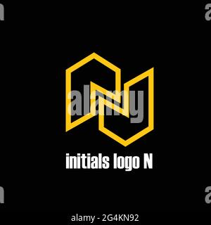 N initial logo exclusive design inspiration Stock Vector