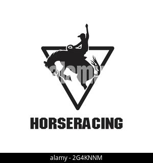 horse racing competition logo exclusive design inspiration Stock Vector