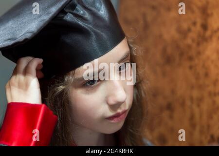 A primary school student graduation. Stock Photo
