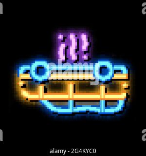 inverted car neon glow icon illustration Stock Vector