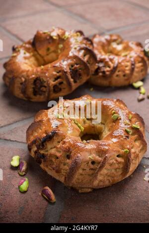 Buccellato, typical Christmas Sicilian dessert, Sicily, Italy, Europe Stock Photo