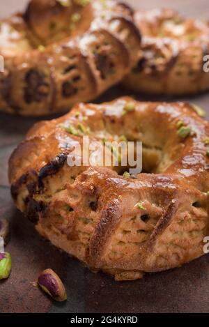 Buccellato, typical Christmas Sicilian dessert, Sicily, Italy, Europe Stock Photo