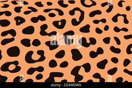 Fashionable leopard print. Vector illustration of safari texture with leopard, cheetah, or jaguar spots. Stock Vector