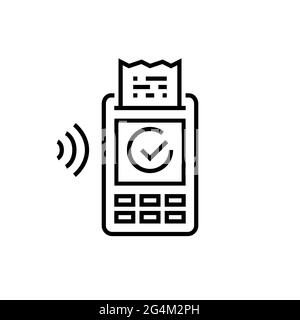 Banking Contactless payment terminal icon.  Stock Vector