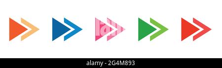 Modern web arrows colourful set, great design for any purposes. Arrow collection.  Stock Vector