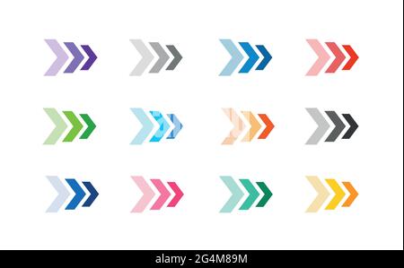 Modern web arrows colourful set, great design for any purposes. Cursor icons set. Arrow vector collection.  Stock Vector