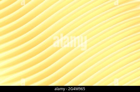 Abstract modern background with 3d waves in motion forming texture with flares of golden metal Stock Vector