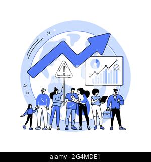 Population growth abstract concept vector illustration. Stock Vector