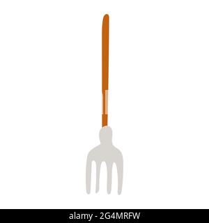 Rake icon in flat style for web, infographics  Stock Vector