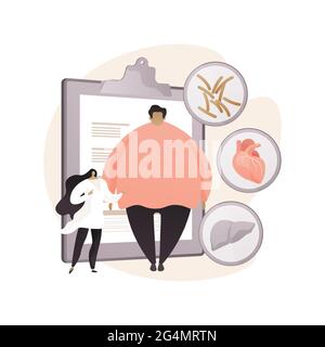 Obesity health problem abstract concept vector illustration Stock ...