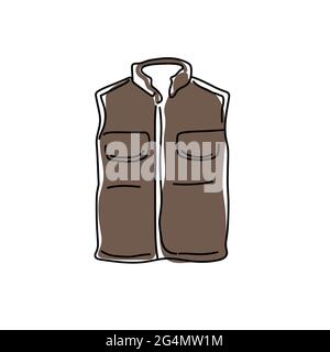 Waistcoat vector illustration isolated on white background Stock Vector